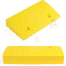 SOLSUN 문턱 휠체어 진입판 50X27X9CM 옐로우 휠체어경사로진입판