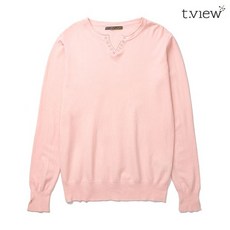 티뷰 단추 장식 넥트임 니트 TNJ2KP283 PK