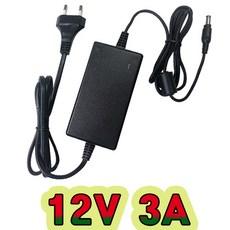 순흥전기 어댑터 12V 3A 전원선일체형 어댑터 SMPS 모니터전원 직류전원장치, SH-1230A, 1개