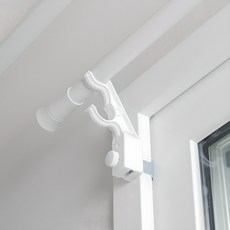 생활백서 못 없이 설치하는 안뚫어고리 커튼봉용, 화이트, 3개