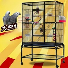 앵무새장 대형새장 사육장 이동식앵무새새장 새장 철제 화이트 메쉬, 사진의 블랙 케이지 + 패키지, 1개
