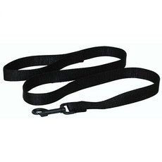Hamilton 두꺼운 싱글 나일론 강아지 리드줄 2.5 cm1인치 x 1.2 m4피트 블랙 위브, Black(with snap), 1개