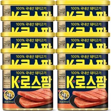 롯데푸드 K로스팜 340gx10캔 / 100%국내산 돼지고기, 단일상품