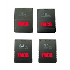 8MB 16MB 32MB 64MB 메모리 카드 FMCB 무료 McBoot 카드 v1.953 PS2 플레이 스테이션 2 게임용, 1개, 4) 64M