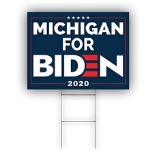 임상 후 Biden Michigan Biden 2020 미국 대통령 선거 야외 날씨 저항 비 반사성 및 H 캡슐 좌표 기호 18x (18"x24" Double Side), 18"x24", Double Side, 18"x24", Double Side