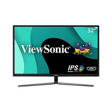 ViewSonic 뷰소닉 VX3211-2K-MHD 32인치 IPS WQHD 1440p 모니터 99% sRGB 컬러 커버리지 HDMI VGA 및 디스플레이 포트 블랙, 32-Inch 1440p_Monitor