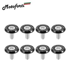 룸미러 Motoforti자동차 오토바이 M6 패스너 범퍼 와셔 볼트 트렁크 해치 합금 번호판, 8pcs Gray