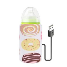 휴대용 보틀 워머 USB 우유 물병 여행 유모차 절연 간호 병 히터 신생아 수유 181847, 미국B, Donuts, 1개