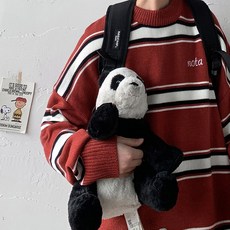 최우식스트라이프니트