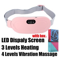 복부마사지기 전기 주기 클램프 진동 가열 벨트 생리 허리 따뜻한 궁전 뱃살, 1.Type 1 Pink, 1.Type 1 Pink