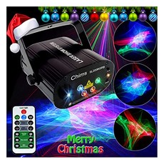 Chims DJ 레이저 라이트 프로젝터 레드 그린 블루 오로라 레이저와 블루 LED 배경 조명 가족 파티 DJ 음악 공연 디스코 클럽 바 (RGB Aurora Patterns), RGB Aurora Patterns