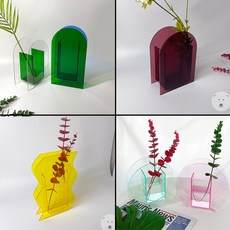 북유럽 아크릴 화병 꽃병 8종, 핑크
