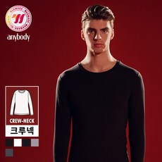 애니바디 [발열내의]웜마크 남성 크루넥(긴팔) ANUM18W71