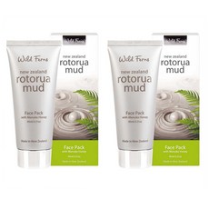 [WildFerns] - Rotorua Mud Face Pack With MH 와일드펀스 로토루아 머드 페이스팩 3.21oz(95ml) 2팩, 1개