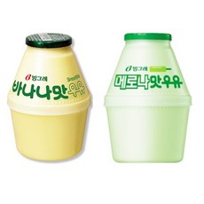 빙그레 바나나우유 240ml 20개 + 메로나우유 240ml 20개 (합계 40개) 아이스박스 무료, 40개