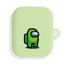어몽어스 옐로우그린 디자인 에어팟1세대/2세대 공용 하드 케이스