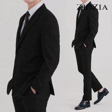 지오지아 슬림 블랙 구김방지 데일리 정장세트 ABA5SB1401 ABA5SP1401 BK