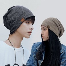 홈앤힐링 숏 외출 남자 비니 심플 대두 데일리 니트 가을 방한 면비니 공용 모자