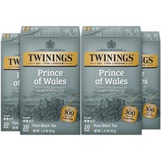 Twinings 트와이닝스 프린스 오브 웨일스차 20티백x4팩, 20개입, 4개, 2g
