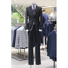 [본(BON)] 19F/W 베네시안 조직 블랙 기본 솔리드 정장 BN9WJA550 BK