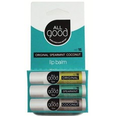 All Good Makes Everything Better 올굿 SPF 15 립밤 - 칼, Multi (3-Pack)