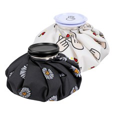 휴대용 골프 얼음주머니 2p 데이지 + 손하트 냉온찜질 찜질주머니 5 x 22 cm