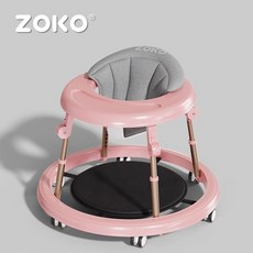 ZOKO 베이비워커 아기보행기 다기능 오다리방지 높이조절 보행기 걸음마, 8. 핑크  업그레이드