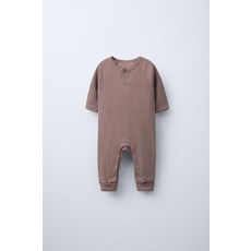 자라 키즈 ZARA KIDS 0-18개월 메리노 울 일체형 파자마 - 컬러 : 브라운316320