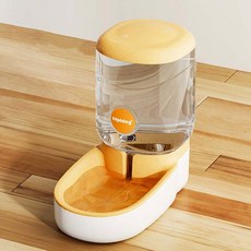 고양이 물 디펜서 자동 개 먹이 공급기 및 중력 대용량 4L 애완 동물 식수, 1개, YELLOW