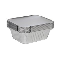 빵 피자 50Pcs 일회용 알루미늄 호일 팬 260 450ML 직사각형 바베큐 트레이 베이킹 요리 팬 식품 용기 피크닉 주방 도구, 협력사, 260ML