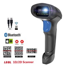 바코드 스캐너 리더기 L8BL 블루투스 2D 리더 및 S8 QR PDF417 24G 무선 유선 핸드 헬드 USB 지원 휴대폰, 6.KRL8BL Bluetooth