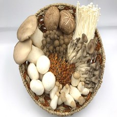 [친환경 무농약] 버섯모듬세트 5종 (표고 새송이 참타리 만가닥 팽이) 전골요리, 1개