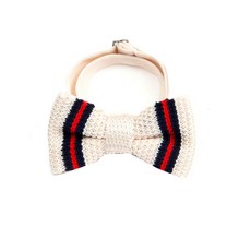 키즈 보타이 자동넥타이 아이보리 스트라이프 나비넥타이