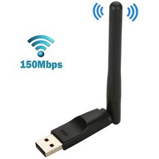 [해외] 미니 무선 Wifi USB 동글 스틱 RT5370 150Mbps 무선 네트워크 카드 Aura Hd MAG 250 254 255 260 270 275 Iptv OTT Box, Black