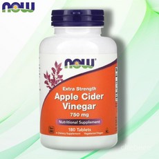 나우푸드 애플 사이다 비니거 식초 750mg 180정 마그네슘 칼슘, 1개