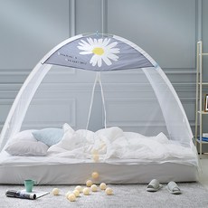 디오 프리미엄 지붕형 원터치 모기장 침대 바닥 겸용 텐트, 혼합색상