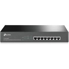 TP-Link TL-SG1008MP 8 포트 기가비트 PoE + 이더넷 스위치 13 인치 랙 마운트 / 데스크탑 검은 색 (8P, 단일상품