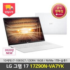 LG 그램 17인치 2020 i7 17Z90N-VA7YK 노트북 10세대 아이스레이크