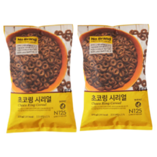 노브랜드 초코링 시리얼 570g + 멘토스증정, 2개