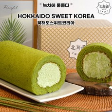 북해도스위트코리아 녹차롤케이크, 1개, 350g