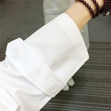 인테리영 유니폼 미용사 작업 피부 관리 배련 화이트 가운을 입고 있다 긴 소매 의사 간호사복 반팔 영구 무늬와 자수