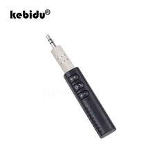 Kebidu 블루투스 수신기 어댑터 동글 스피커 자동차 aux 3.5mm 잭 핸즈프리 자동 수신기 음악 자동차 송신기 없음|adapter 3.5mm|adapter wireles, 1개, 블루투스 v4.1, 파란