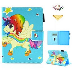 All-New Kindle 2019 Uliking Case (10th Gen-2019 Release) 6 태블릿 자동 깨우기 절전 PU 가죽 마그네, 02 # 블루 스타 호스