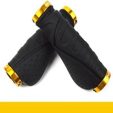 알루미늄 합금 자전거 핸들 바 그립 라이딩 바이스 장비 산악 바 액세서리, 02 Black-Yellow1, 1개