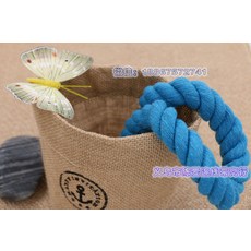 10베이지 면 끈 핸드메이드 DIY 보조재 세 가닥 컬러 굵은 밧줄을 꼬다 순면 코튼 꽈배기 장식 디자인 2CM, 20mm 호 블루 *10베이지