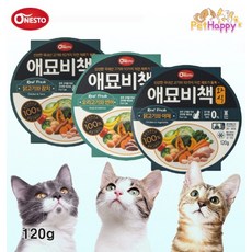애묘비책 반려묘 고양이 습식 화식 사료 닭고기야채 닭고기참치 오리고기연어, 오리고기와 연어, 120g, 1개