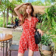 아이러브비키니 아벨라 러플 미니 원피스