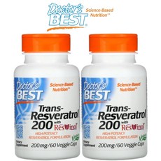 닥터스베스트 레스비놀 트랜스 레스베라트롤 200mg 베지캡슐 60개 1+1, 2개, 60정