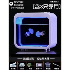 해파리키우기 수조 물멍 조명 애완 해파리 무드등 어항, 화이트