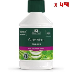 ALOE PURA Aloe Vera 알로에퓨라 알로에베라 콤플렉스 보태니컬 블렌드 500ml 4팩, 4개